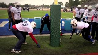 Defensive Line Drill Stance and Shock Drill Gary Salgado [upl. by Luby]