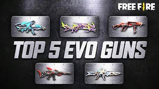 FREE FIRE TOP 05 BEST EVO GUN ⚡⚡ para SAMSUNG A3A5A6A7J2J5J7S5S6S7S9A10A20A30A50A70 [upl. by Siesser]