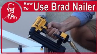 How to use a nail gun  dewalt brad nailer [upl. by Abigail]