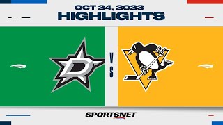 NHL Highlights  Stars vs Penguins  October 24 2023 [upl. by Fachanan718]