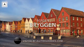 Bryggen in Bergen  UNESCO world heritage site Norway  Virtual travel by allthegoodiescom [upl. by Uke806]