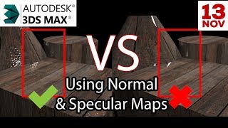 Using Normal Map and Specular Map in 3ds max and Vray [upl. by Aelyk414]