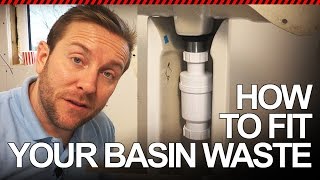 HOW TO FIT BASIN WASTE VALVE  Plumbing Tips [upl. by Nylyrehc]