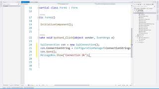 Connection String in Windows Forms C  Connection Strings in C [upl. by Aruat]