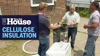 How to Blow in Cellulose Insulation  This Old House [upl. by Yrovi]