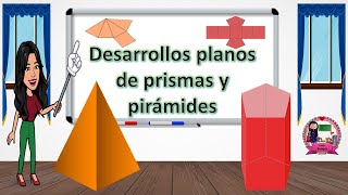 Desarrollo plano de prismas y pirámides y sus características [upl. by Hollah]