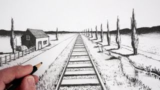 How To Draw Using 1Point Perspective [upl. by Lambard]