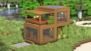 Minecraft How To Build a Spruce House  Simple Tutorial [upl. by Hcaz]