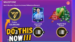 DO THIS TO GET 2030 MILLION COINS IN MYSTERY SIGNING LIVE OVR BOOST AND APPLE RED EVENT [upl. by Hennessy279]