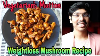 Mushroom pepper fry 😋  Keto  Lchf Recipes for Telugu Superhumans Weightloss Diet [upl. by Jauch]