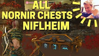 God of War Niflheim Nornir Chests Niflheim Guide [upl. by Hildegarde]