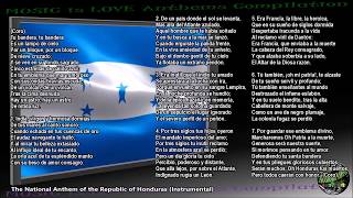 Honduras National Anthem quotHimno Nacional de Hondurasquot INSTRUMENTAL with lyrics [upl. by Clute]