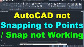 AutoCAD not Snapping to Points [upl. by Rehttam414]