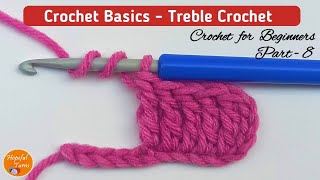 How to Triple Crochet  Treble Crochet  BEGINNERS Series  Lesson 8 [upl. by Noak]