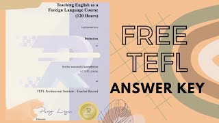 120HOUR TEFL CERTIFICATE  ANSWER KEY [upl. by Urquhart]