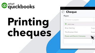 Printing cheques in QuickBooks Online [upl. by Ljoka]