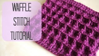 CROCHET How to crochet the Waffle stitch  Bella Coco [upl. by Ecallaw354]