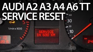 How to reset service interval in Audi A2 A3 A4 A6 TT SRI SRL 2000 and newer [upl. by Oiragelo]