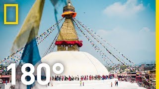 180° Kathmandu City of Temples  National Geographic [upl. by Nnylharas204]