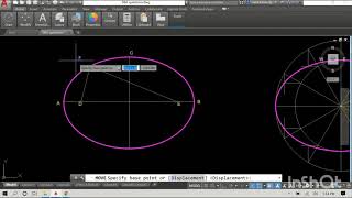 Autocad Tutorial Construct a Tangent to an Ellipse amp Easiest Way to Find Foci Technical Drawing [upl. by Konopka]