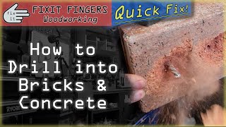 How to Drill into Bricks amp Concrete with a Hammer or Rotary SDS Drill [upl. by Lledyl]