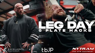 LEG DAY BREAKDOWN  6 PLATE HACK SQUAT [upl. by Fenton]