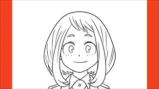 How To Draw Ochako Uraraka My Hero Academia [upl. by Laks]