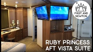 Ruby Princess  Aft Vista Suite C750  4K Room Tour [upl. by Llenel756]