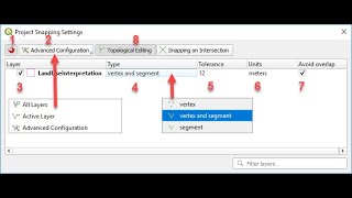 How to set the QGIS snapping options in QGIS 3 [upl. by Aiyekal]