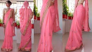 How to Wear Georgette Saree Perfectly Hindi [upl. by Roch]