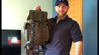 Louis Vuitton Monogram Macassar Christopher Backpack REVIEW [upl. by Langelo]