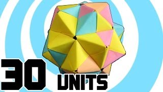 Modular Origami Icosahedron 30 Sonobe Units [upl. by Ear90]