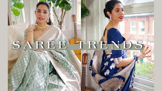 Latest Trends amp Designs in Banarasi Sarees  Styling Tips [upl. by Deach]