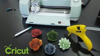 🌼 Como hacer FLORES 3D en CRICUT  TIPS  3d FLOWERS [upl. by Duquette232]