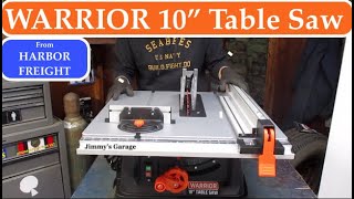 New WARRIOR 10quot Table Saw From Harbor Freight  Unboxing Tests amp Complete Review [upl. by Jabon847]