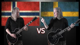 Norwegian Black Metal VS Swedish Black Metal Guitar Riffs Battle [upl. by Doomham505]