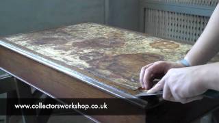 How to Replace a Leather Desk Top  Part 1  Preparation [upl. by Irtimed162]