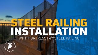 How To Install A Steel Railing  Fortress Fe26 Steel Railing Universal Bracket Installation [upl. by Ecnarepmet954]