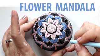 Flower Mandala Dotting Pattern  EASY dotting tutorial [upl. by Armil]