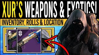 Destiny 2 XURS NEW WEAPONS amp RARE ARMOR 22nd December Xur Inventory  Armor Loot amp Location [upl. by Nehcterg]