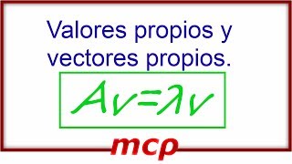 Valores propios y vectores propios [upl. by Deste]