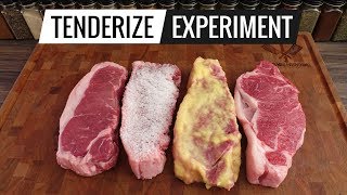 Steak TENDERIZING EXPERIMENT  Whats the best way to TENDERIZE steaks [upl. by Luo]