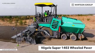 Vögele Super 1403 Wheeled Paver [upl. by Thacher]