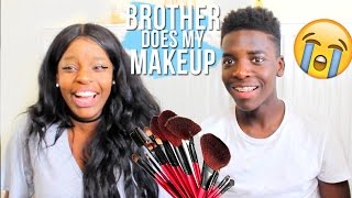 BROTHER DOES MY MAKEUP TAG [upl. by Kumler816]