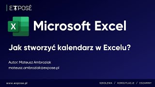 Excel Jak stworzyć kalendarz w Excelu [upl. by Antipus]