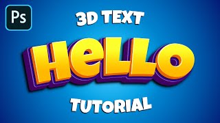 How to Make 3D Text in Photoshop Tutorial [upl. by Adnarahs734]