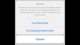 How to use Mail Drop in iOS [upl. by Ahsinrev]