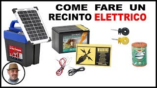 RECINTO ELETTRICO come si fa e come si dimensiona [upl. by Wilone]