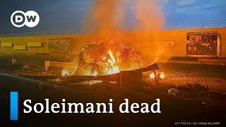 US kills Irans General Qassem Soleimani at Baghdad airport  DW News [upl. by Aronas879]