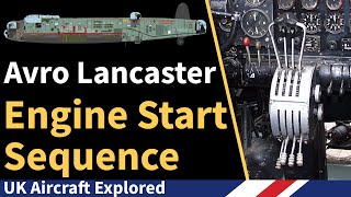 Avro Lancaster – Engine Start Up Sequence [upl. by Kristy]